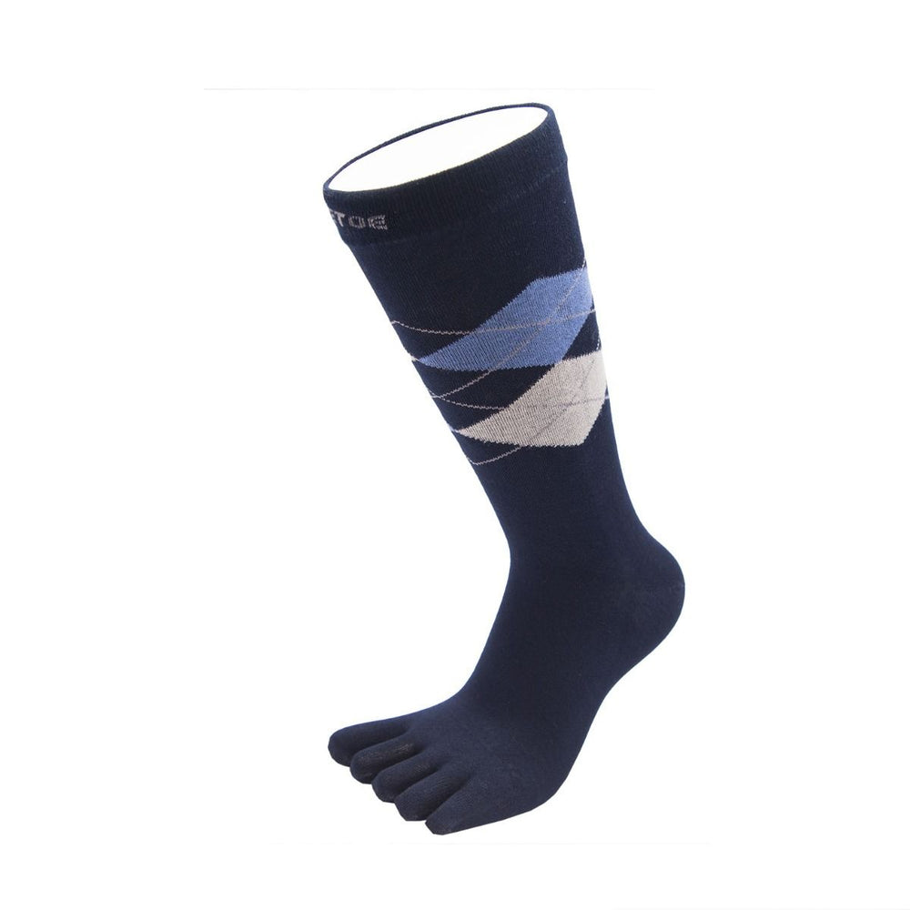 ToeToe Essential Mens Argyle Office Socks - Navy Grey Blue —  footworksrunning