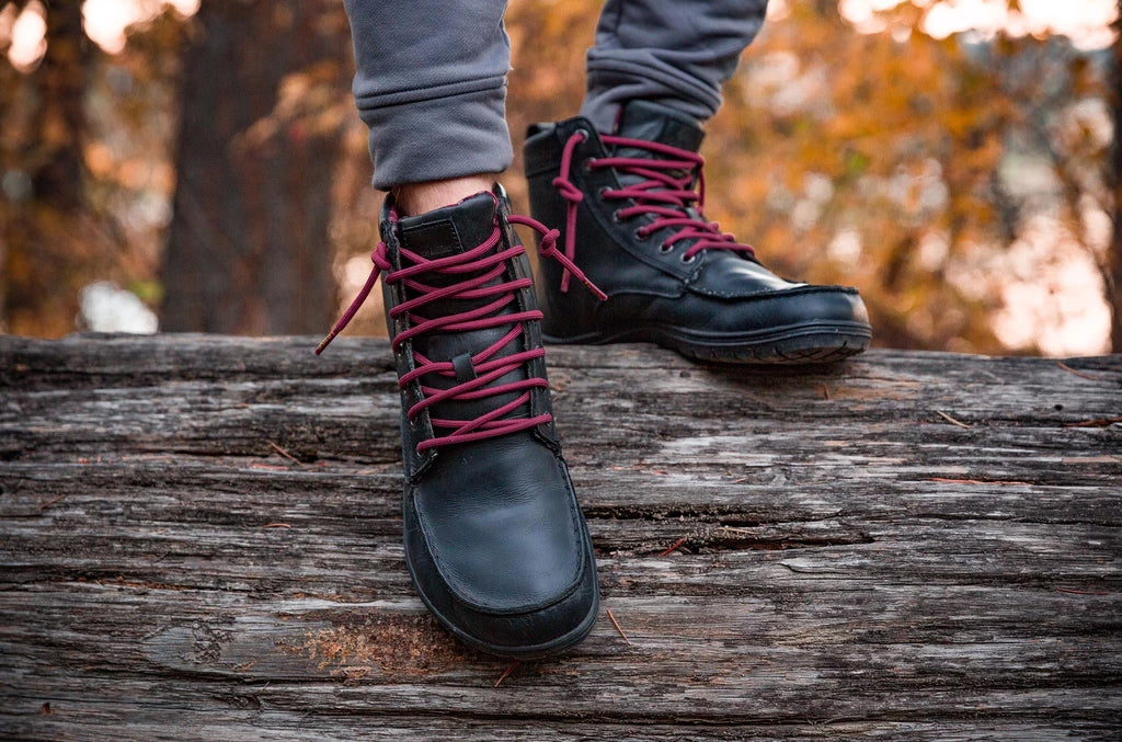 Lems Boulder Boot Leather UK Sizes- Raven Black