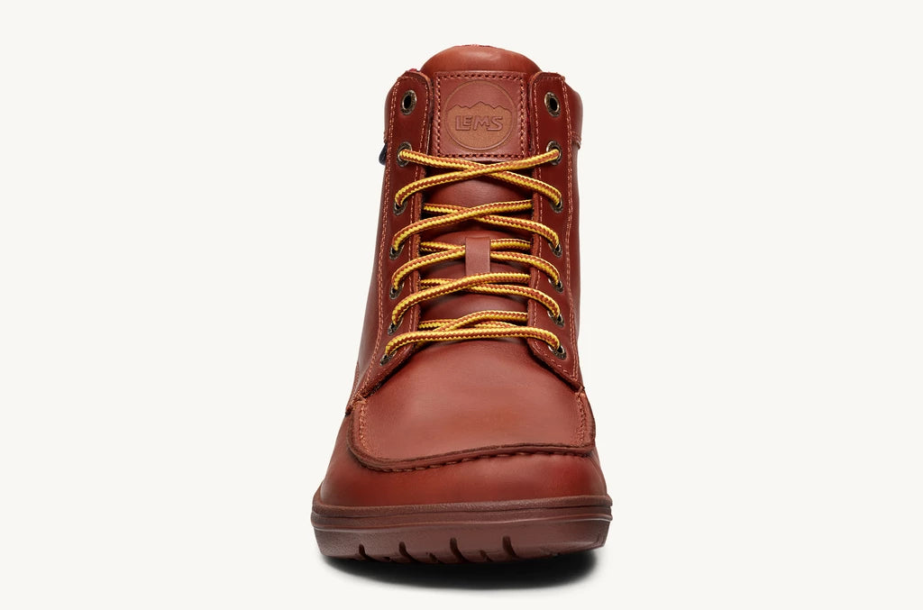 Lems Boulder Boot Leather UK Sizes- Russet Brown