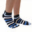 ToeToe Essential Anklet Trainer Fun Socks - Striped Denim