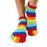 ToeToe Essential Anklet Trainer Fun Socks - Rainbow